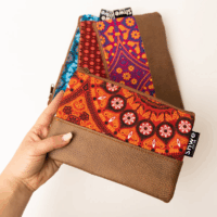 Shwe Leather Look Clutch